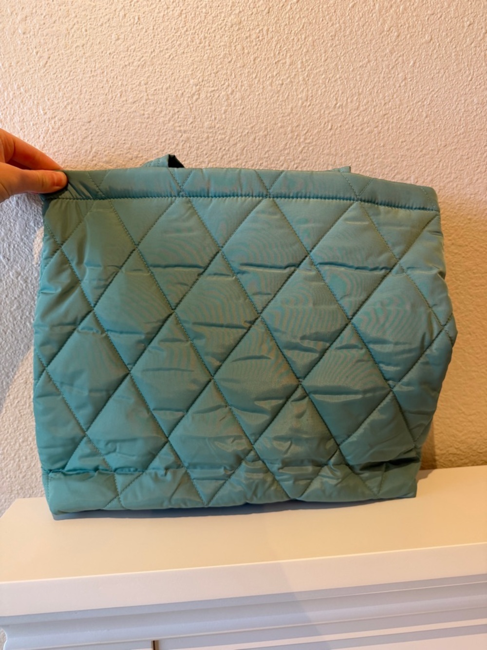 Vera Bradley Quilted Tote Bag in Green- Lightweight Everyday Carry